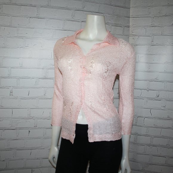 🌷📮 Once Again · Vintage Retro Pink Button-Down · Size Small - Picture 3 of 5